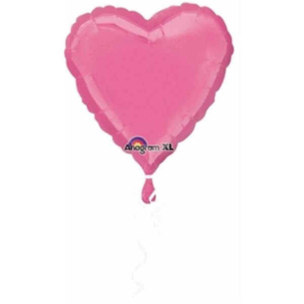 Anagram 18 in. Rose Heart Foil Flat Balloon, 5PK 51934